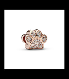PANDORA charms empreinte de patte scintillante métal doré or rose