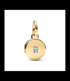 PANDORA Charm Pendant Médaillon d’Amour Ouvrable Métal doré à l'Or 14 carats