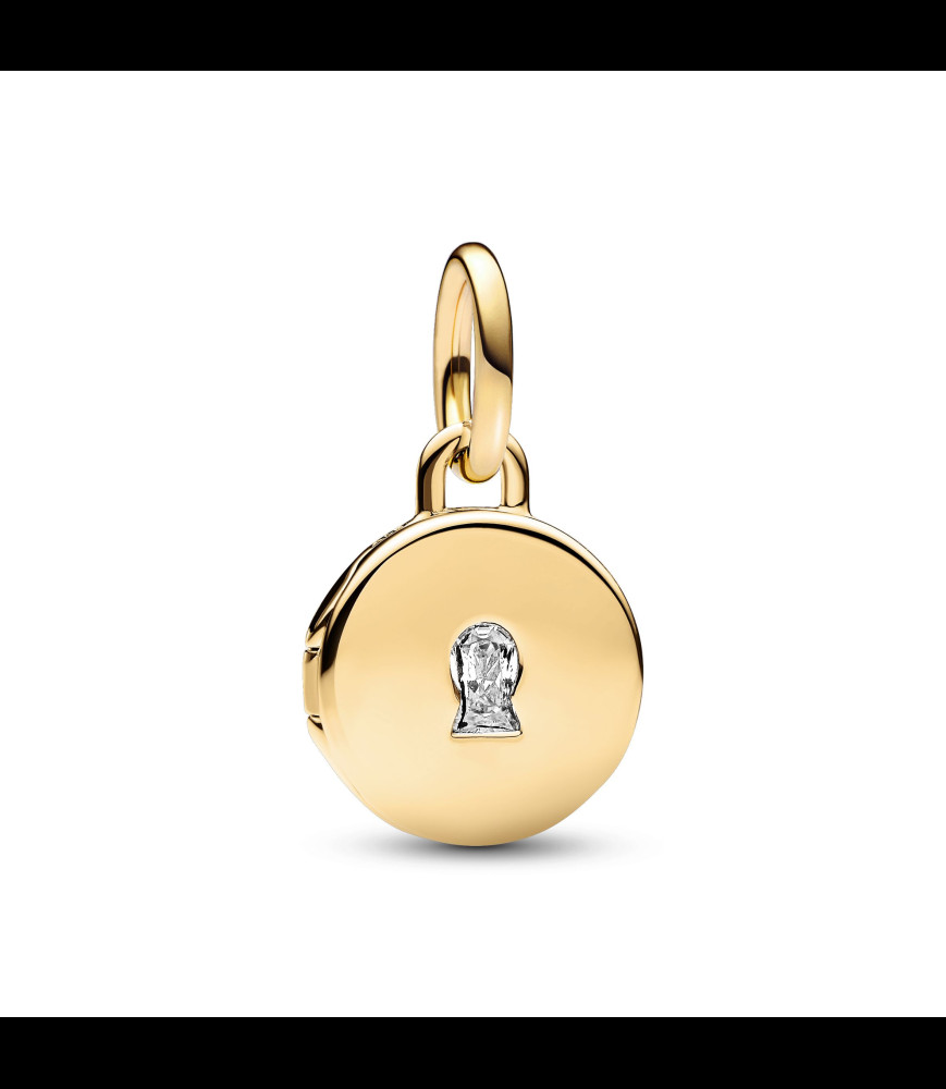 PANDORA Charm Pendant Médaillon d’Amour Ouvrable Métal doré à l'Or 14 carats