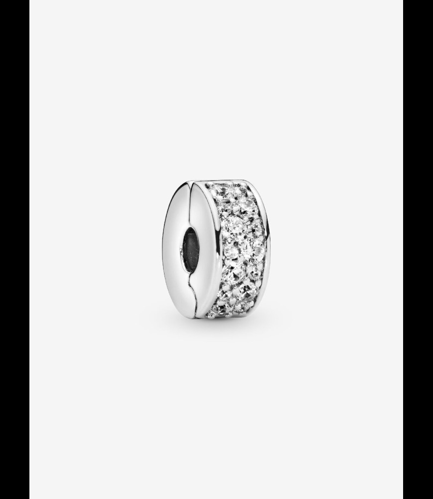 PANDORA Charm Clip Pavé Transparent
